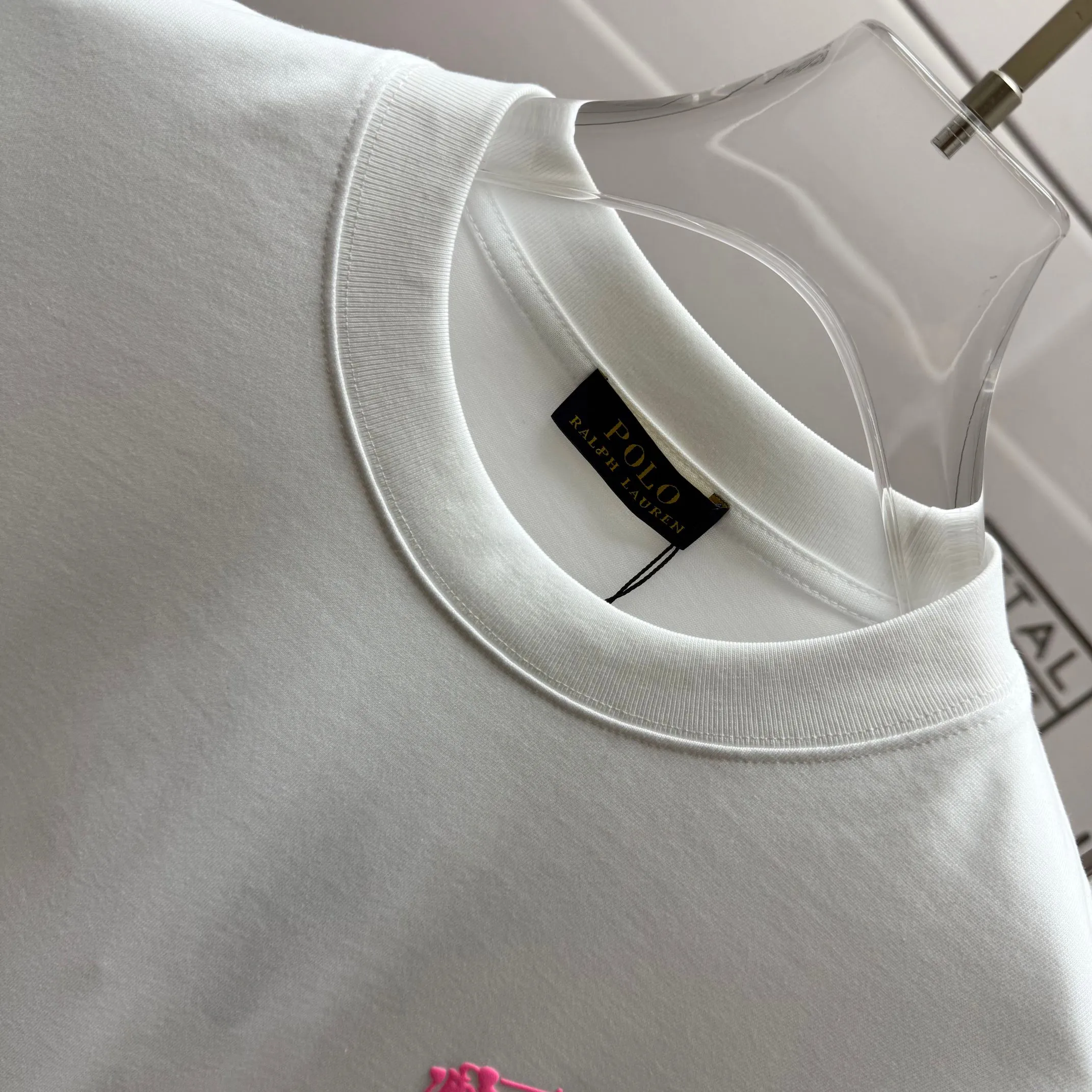 P160 Polo*Ralph*Lauren* new spring and summer short-sleeved T-shirt, classic three-dimensional thick plate silicone technology + foaming technology, customized double yarn plain cotton fabric, same style for men and women Color: black white Size: S (90-130 catties) M (120-150 catties) L (140-165 catties) XL (160-180 catties) XXL (180-210 catties)